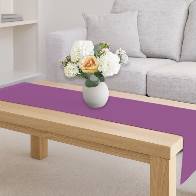 Romantic solid lila spring decor short table runner (Creator Uploaded)