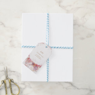 Romantic Spring Pink Flower Wedding Favour Hang Ta Gift Tags
