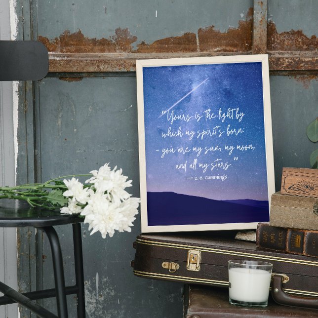 Romantic Stars Cummings Quote Poster (Creator Uploaded)