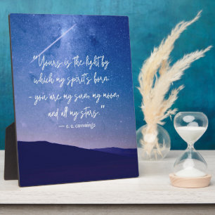 Romantic Stars Cummings Quote Tabletop Plaque