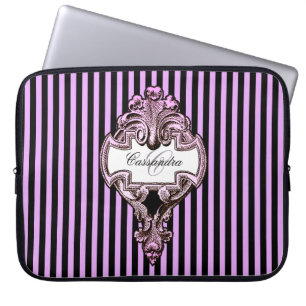 Romantic Steampunk Goth Personalized Laptop Sleeve