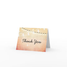 Romantic String of Lights Thank You Note