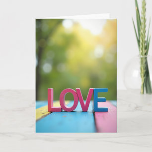 Romantic Striped Love Card