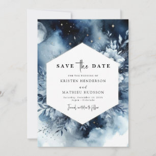 Romantic Stylish Moonlit Wedding Save The Date