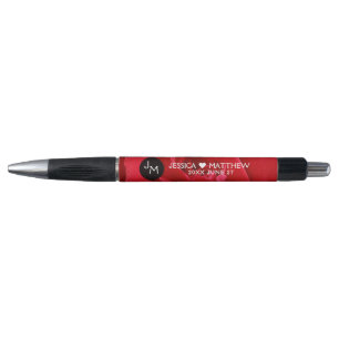Romantic Stylish Red Rose Floral Wedding Pen