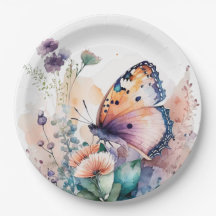 Romantic summer flowers and butterfly 