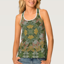Romantic Summer Garden Mandala Tank Top