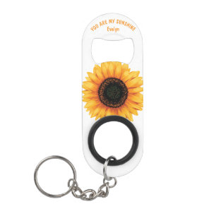 Romantic Sunflower Quote - Bottle Opener Keychain Bottle Opener