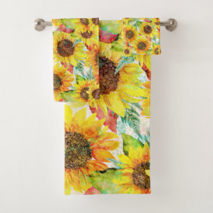 Romantic Sunflowers Bath Towel Set