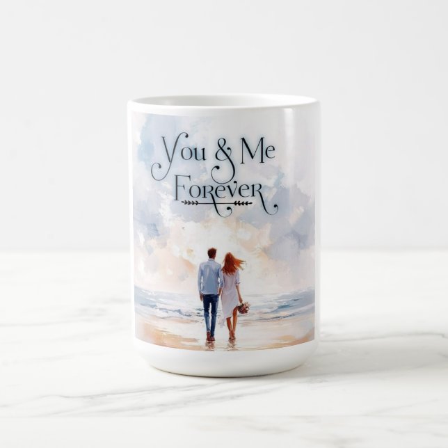 Romantic Sunset Couple Travel Mug (Center)