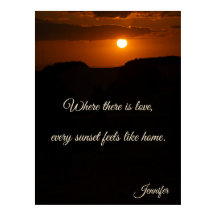 Romantic Sunset Love Quote Golden Desert