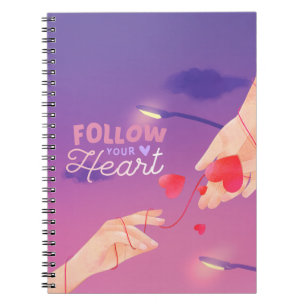 Romantic Sunset Notebook: Heartstrings of Destiny Notebook