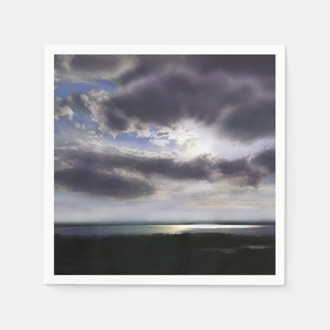 Romantic Sunset over the Lake Napkin (Front)