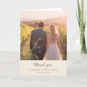 Romantic Sunset Wedding Thank You Card