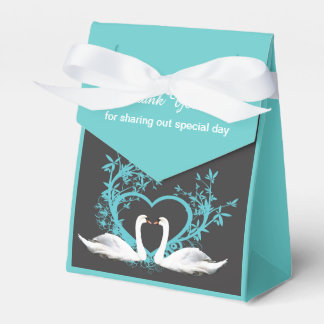 Romantic Swans Custom Tent Favour Box