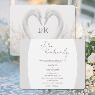 Romantic Swans Wedding Invitation
