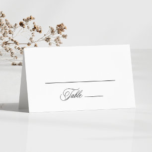 Romantic Swirly Calligraphy Wedding  Place Card