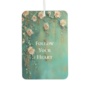 Romantic Teal Blush Pink Flowers  Air Freshener