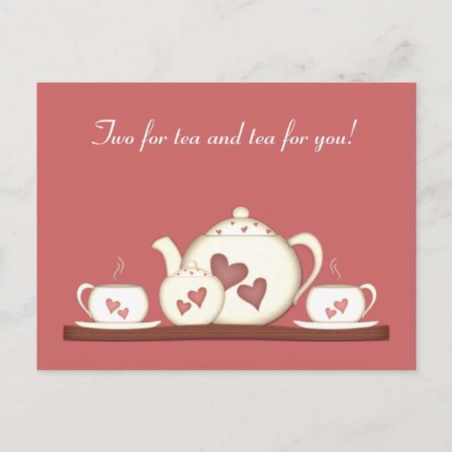 Romantic teaset postcard (Front)