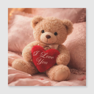 Romantic Teddy Bear Valentine Illustration