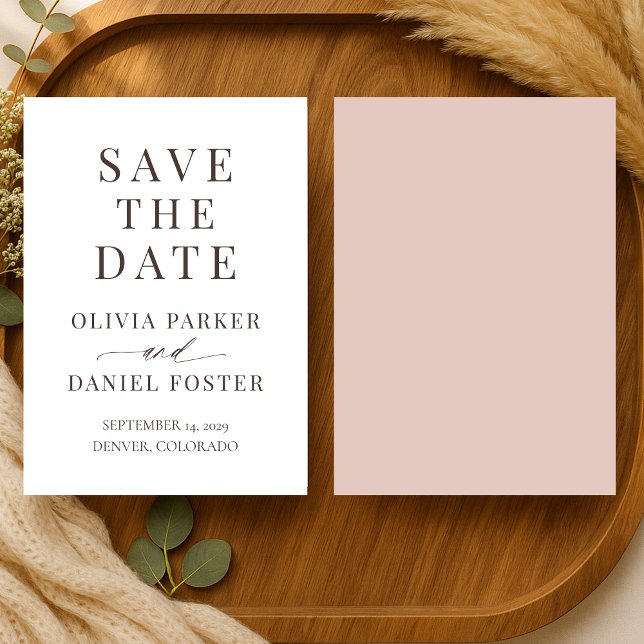 Romantic Terracotta Clay Wedding Save the Date (Creator Uploaded)