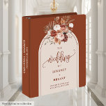 Romantic Terracotta Pampas Sage Boho Arch Memory   Binder<br><div class="desc">✅ For matching items search 205W in my collections ✅ Preserve your most cherished memories with this boho terracotta wedding ring binder and memory album, designed with watercolor florals in terracotta, copper, burnt orange, rust, and dusty orange tones. Featuring soft pampas grass, muted sage greenery, and a chic boho arch,...</div>