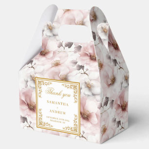 Romantic & Timeless blush floral wedding favour bo Favor Box