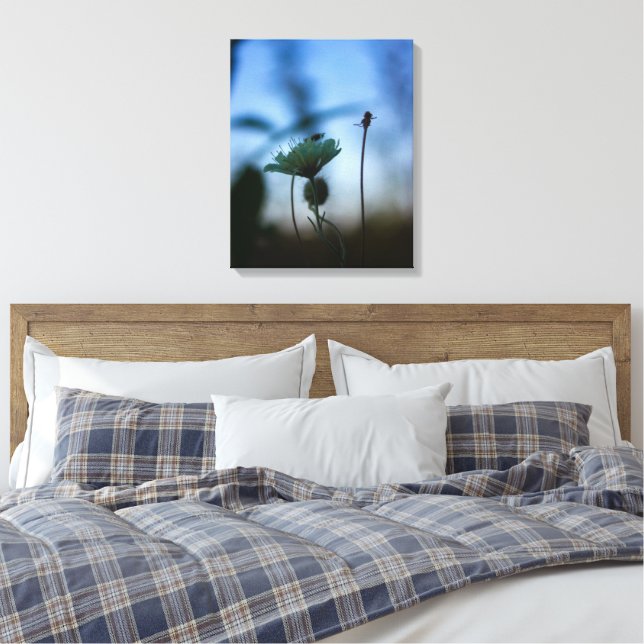 Romantic Trees & Flowers – Botanical Fantasy Boho Canvas Print (Insitu(Bedroom))