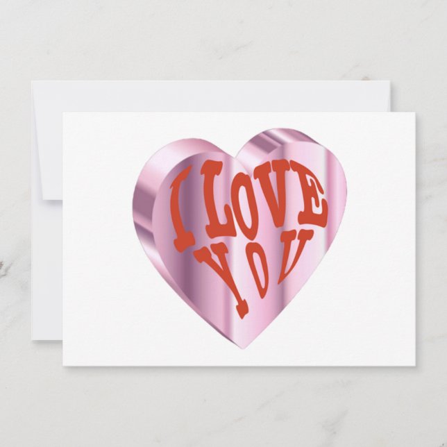 Romantic Trendy  Valentine Holiday Card (Front)