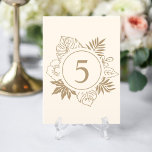 Romantic Tropical Greenery Wedding Table Number<br><div class="desc">Capture the essence of paradise and infuse your special day with the lush beauty of tropical greenery. Whether you're tying the knot in your hometown or saying "I do" against the backdrop of a faraway tropical paradise, our wedding collection seamlessly blend elegance and minimalism to set the tone for your...</div>