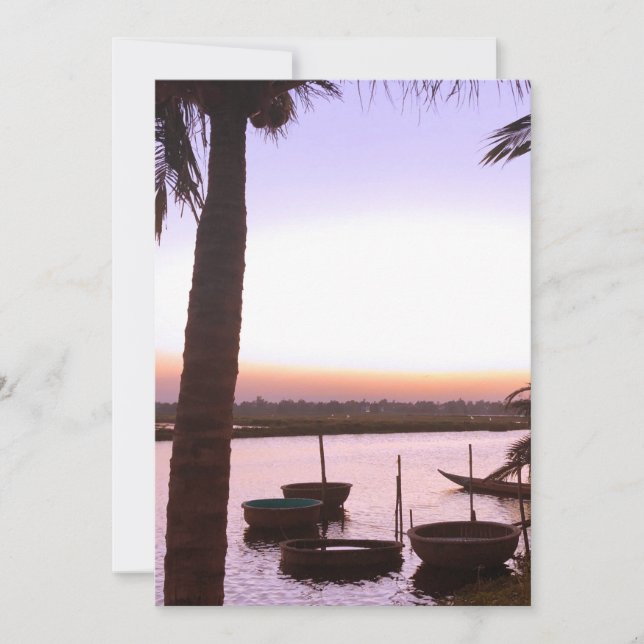 Romantic tropical landscape  Case-Mate iPhone case Thank You Card (Front)