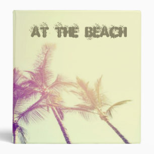 Romantic Tropical Palm Trees Binder