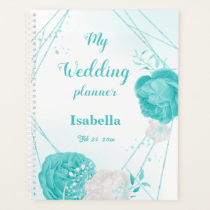 romantic turquoise flowers wedding  planner