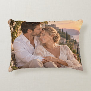 Romantic Tuscan Sunset Couple Accent Pillow