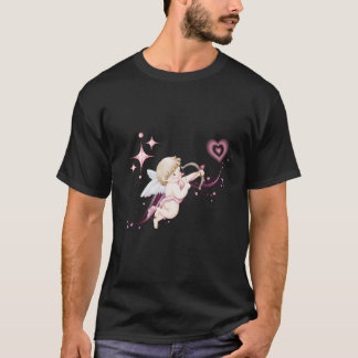 Romantic Valentine Art with Pink Heart Glow T-Shirt
