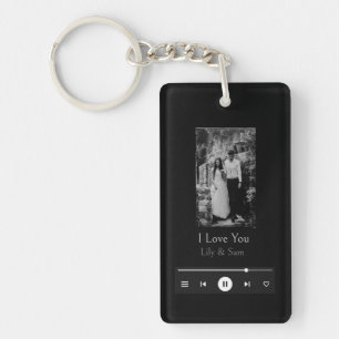 romantic valentine couple love music player keychain