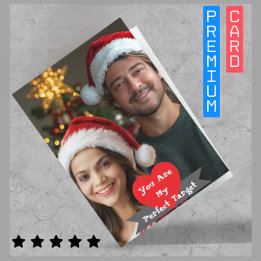 Romantic Valentine day Premium Personalised Photo Holiday Card