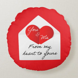Romantic Valentine’s Day Round Pillow