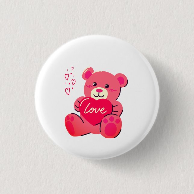 Romantic Valentine’s Gift 1 Inch Round Button (Front)