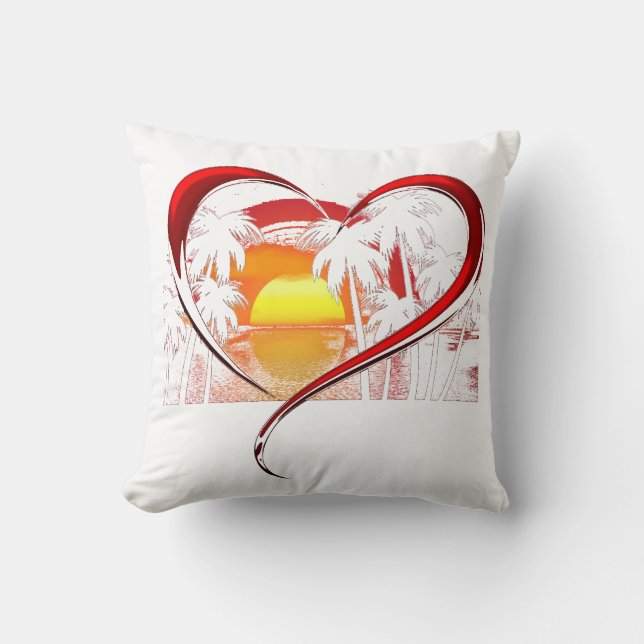 Romantic Valentine Throw Pillow (Front)