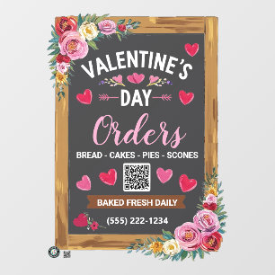 Romantic Valentine Window Cling   Customizable