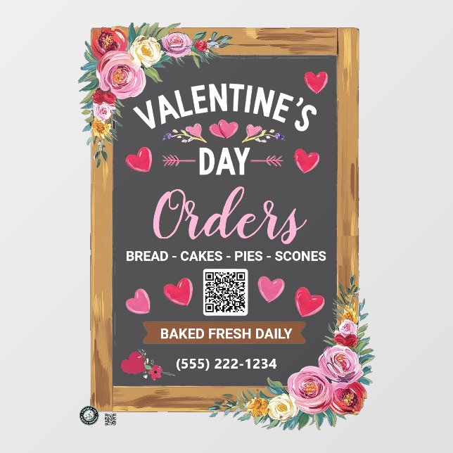 Romantic Valentine Window Cling | Customizable (Sheet)