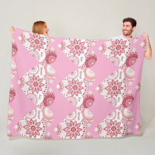 Romantic Valentine's Day Blanket with Mandala 