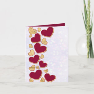 Romantic Valentine's Day Burgundy & Gold Heart Invitation
