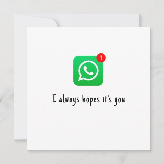 Romantic Valentine's Day Card - "I Always Hope It" (Front)