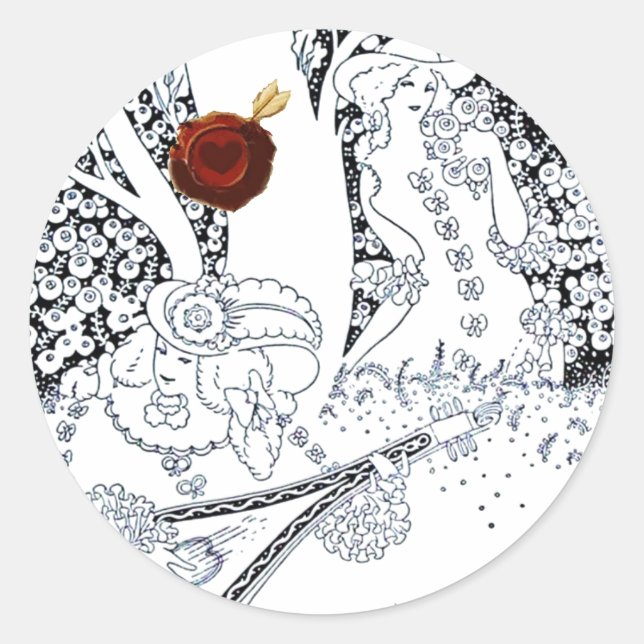 ROMANTIC VALENTINE'S DAY LOVERS RED WAX SEAL HEART (Front)