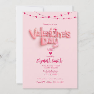 Romantic Valentine's Day Party Invitation Template