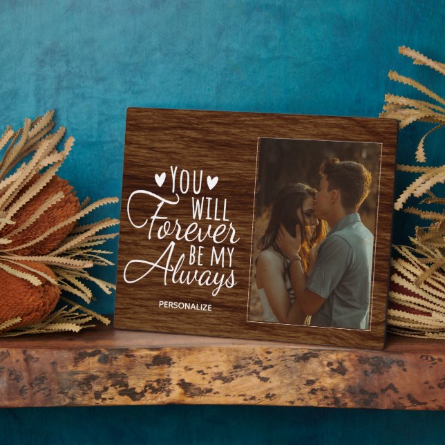 Romantic Valentine's Day Plaque with Easel (Side)