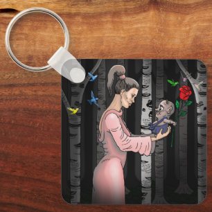Romantic Valentine's Day Story Keychain