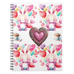 Romantic Valentine's Day Wallpaper -Hearts Design Notebook